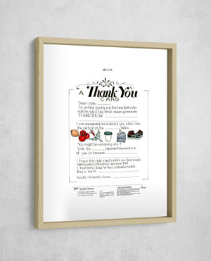 A Thank You Card, Gallery Border style, large format