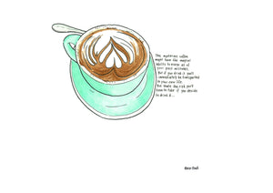 The Mistake-Erasing Coffee artwork on its own, unframed