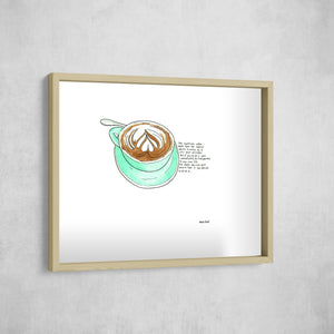 The Mistake-Erasing Coffee, Gallery Border style, large format