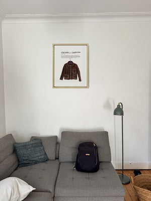The Ruler's Magical Jacket in a real frame, on the wall
