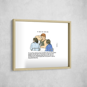The Curse That Saved Greg, Gallery Border style, large format