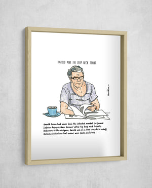 Harold and the Deep Neck T-Shirt, Gallery Border style, large format