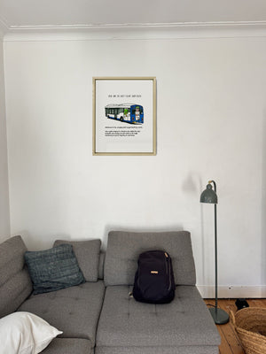 Heidi and the Daily Escape from Death in a real frame, on the wall