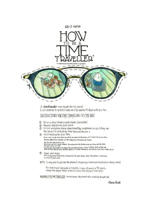 How To Be A Time Traveller artwork on its own, unframed