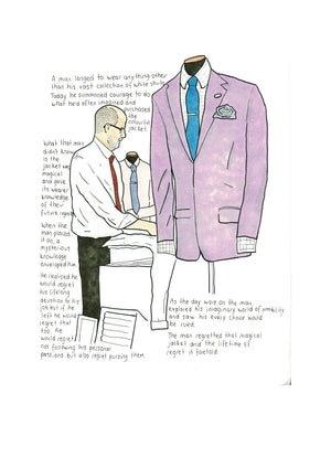 The Jacket of Regret artwork on its own, unframed