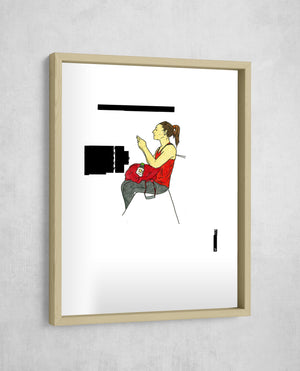 Kailee and the Treadmill, Gallery Border style, large format