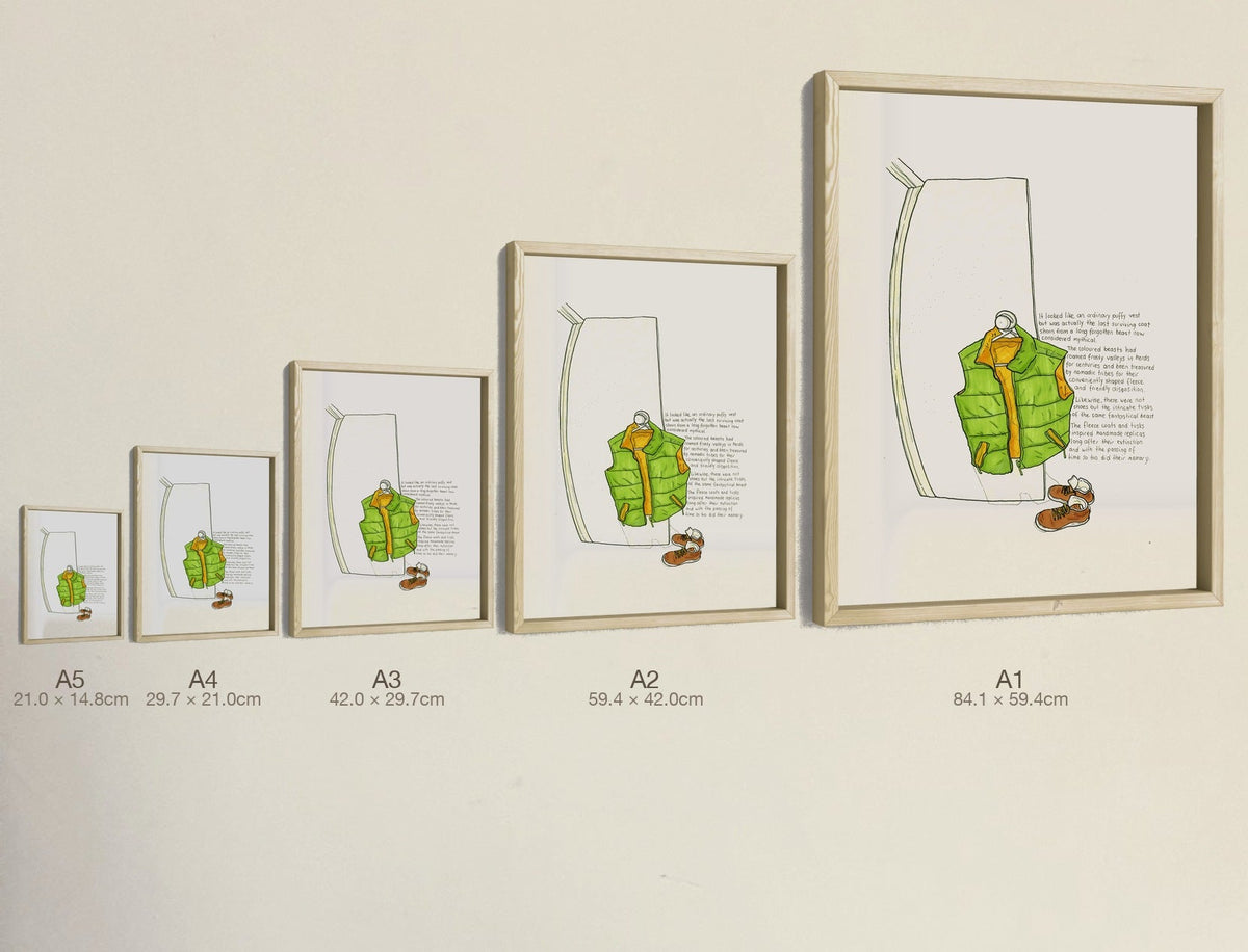 The Last of the Coloured Beasts, all five sizes, true relative scale
