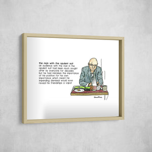The Man with the Opulent Suit, Gallery Border style, large format