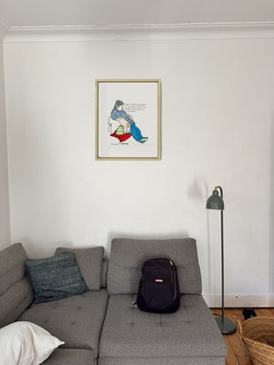 Meredith, The Forgotten Lady in a real frame, on the wall