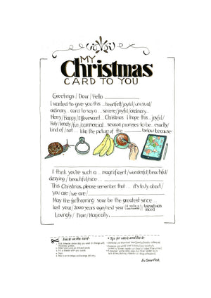 My Christmas Card to You artwork on its own, unframed