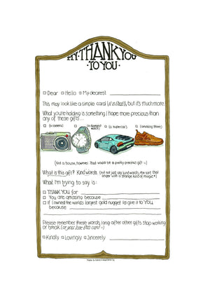 My Thank You to You artwork on its own, unframed