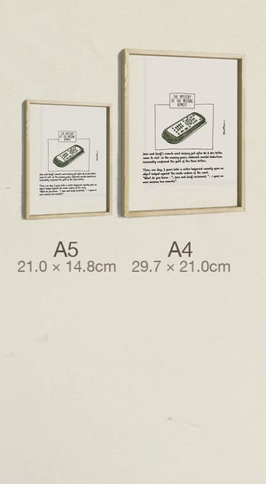 The Mystery of the Missing Remote, both sizes, true relative scale