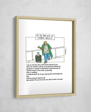 The Old Man with the Colourful Bracelets, Gallery Border style, large format