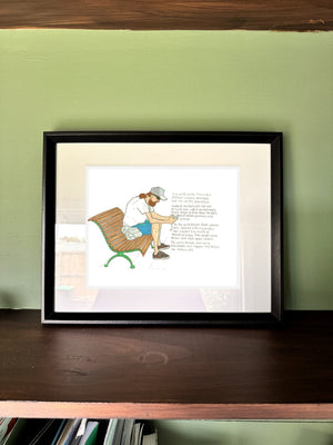 The Paper Phone in a real frame, on the wall