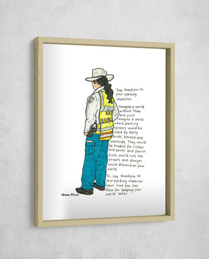 Say Thankyou to Your Parking Inspector, Gallery Border style, large format