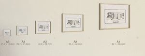 Appartamento TCA, all five sizes, true relative scale