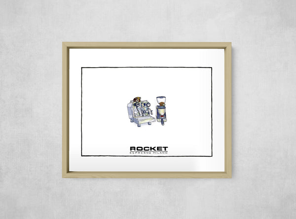 Rocket Giotto, framed, front on