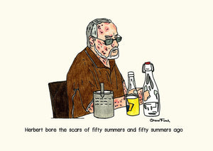 The Scars of Fifty Summers artwork on its own, unframed