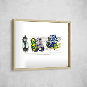 The Shoes That Made Him King, Gallery Border style, large format