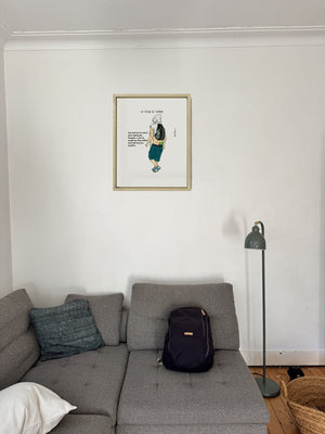 The Spelling Bee Champion in a real frame, on the wall