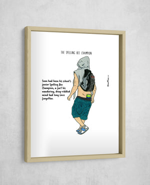 The Spelling Bee Champion, Gallery Border style, large format