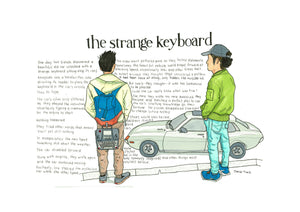 The Strange Keyboard artwork on its own, unframed