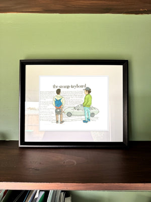 The Strange Keyboard in a real frame, on the wall