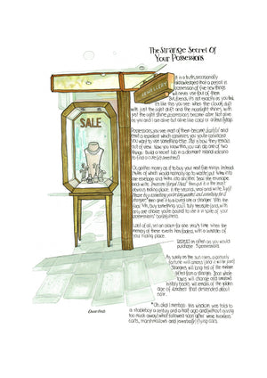 The Strange Secret Of Your Possessions artwork on its own, unframed