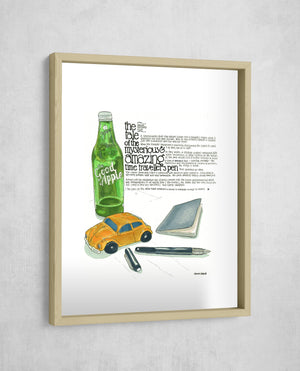 The Tale of the Mysterious & Amazing Time Traveller's Pen, Gallery Border style, large format
