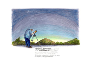 The Telescope That Saw Time artwork on its own, unframed