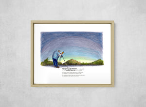 The Telescope That Saw Time, Full Print style, large format
