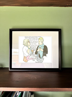The Body-Swapping Machine in a real frame, on the wall