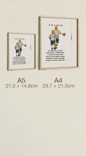 The Boy in Every Man, both sizes, true relative scale