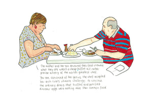 The Chef's Wager artwork on its own, unframed