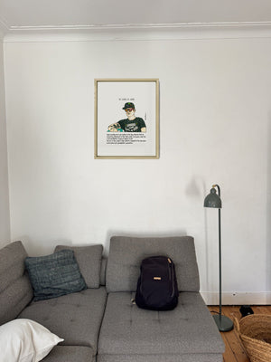 The Clothes of Casper in a real frame, on the wall