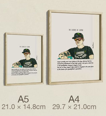 The Clothes of Casper, both sizes, true relative scale