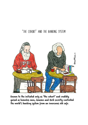 ‘The Cohort’ and the Banking System artwork on its own, unframed