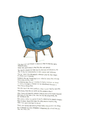 The Doorway Chair artwork on its own, unframed