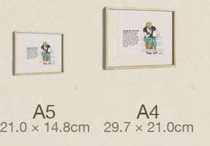 The Girl with the Infinity Tattoo, both sizes, true relative scale