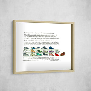 The Gravity Shoes, Gallery Border style, large format