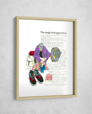 The Magical Beggar's Box, Gallery Border style, large format