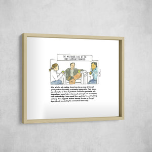 The Mysterious Case of the Three Familiar Strangers, Gallery Border style, large format