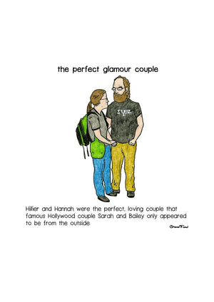 The Perfect Glamour Couple artwork on its own, unframed