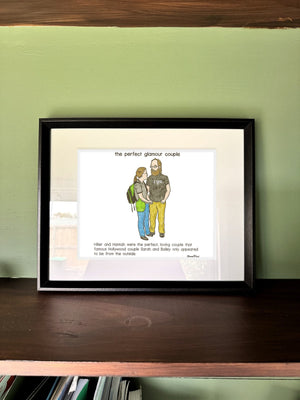 The Perfect Glamour Couple in a real frame, on the wall