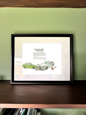The Rich Person Who Bought Old Things (Or How To Be Grateful) in a real frame, on the wall