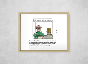 The Traveller with the Pink Hat, Full Print style, large format