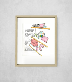 The Unusual Shoes, Full Print style, large format