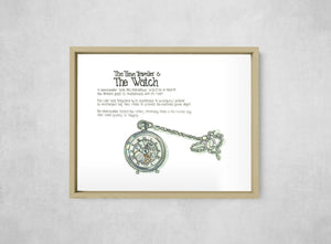 The Time Traveller & The Watch, Full Print style, large format