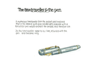 The Time Traveller & The Conway Stewart Pen artwork on its own, unframed