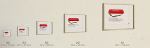 The Time Traveller & The Esterbrook Pen, all five sizes, true relative scale